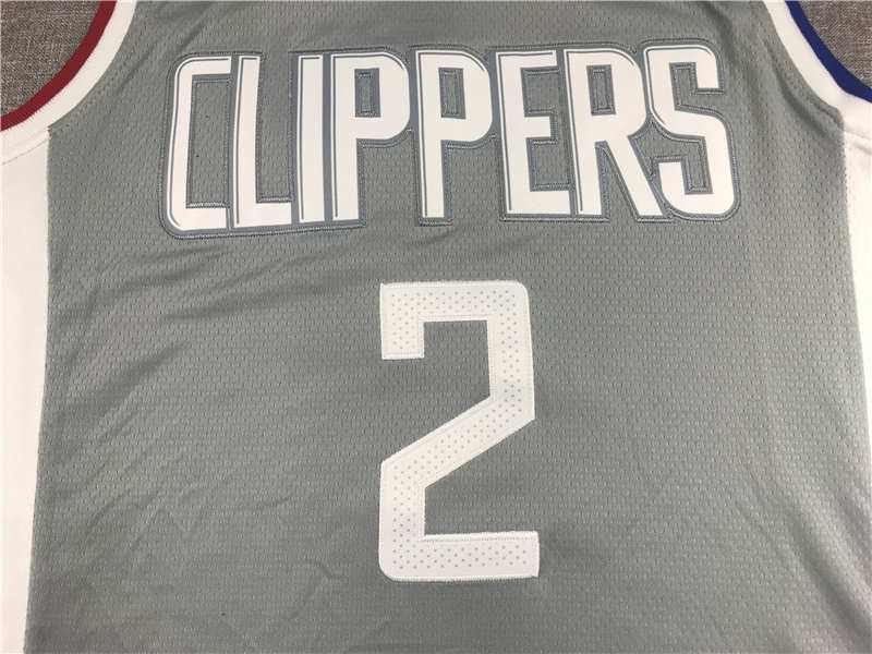 Los Angeles Clippers 20/21 LEONARD #2 Grey Basketball Jersey (Stitched)