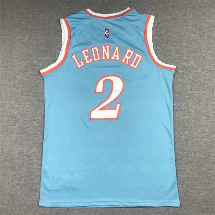 Los Angeles Clippers 21/22 LEONARD #2 Blue City Basketball Jersey (Stitched)