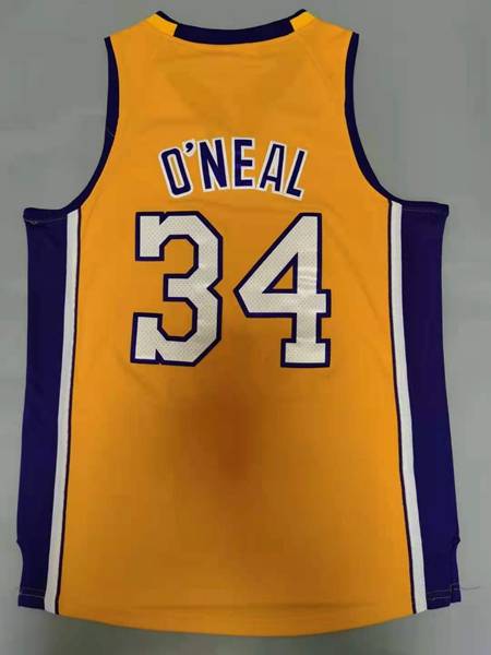 Los Angeles Lakers 2000/01 ONEAL #34 Yellow Finals Classics Basketball Jersey (Stitched)