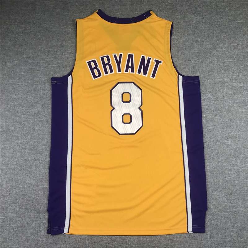 Los Angeles Lakers 2000/01 BRYANT #8 Yellow Finals Classics Basketball Jersey (Stitched)