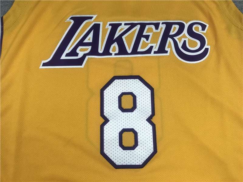 Los Angeles Lakers 2000/01 BRYANT #8 Yellow Finals Classics Basketball Jersey (Stitched)