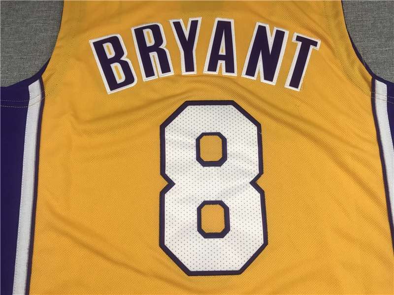 Los Angeles Lakers 2000/01 BRYANT #8 Yellow Finals Classics Basketball Jersey (Stitched)