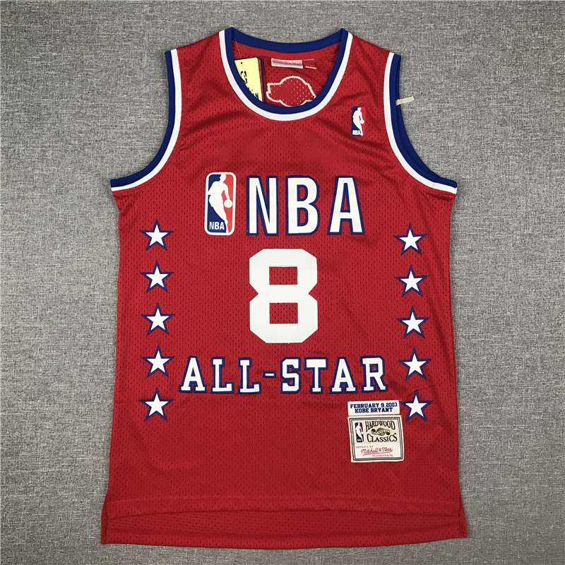 Los Angeles Lakers 2003 BRYANT #8 Red All Star Classics Basketball Jersey (Stitched)