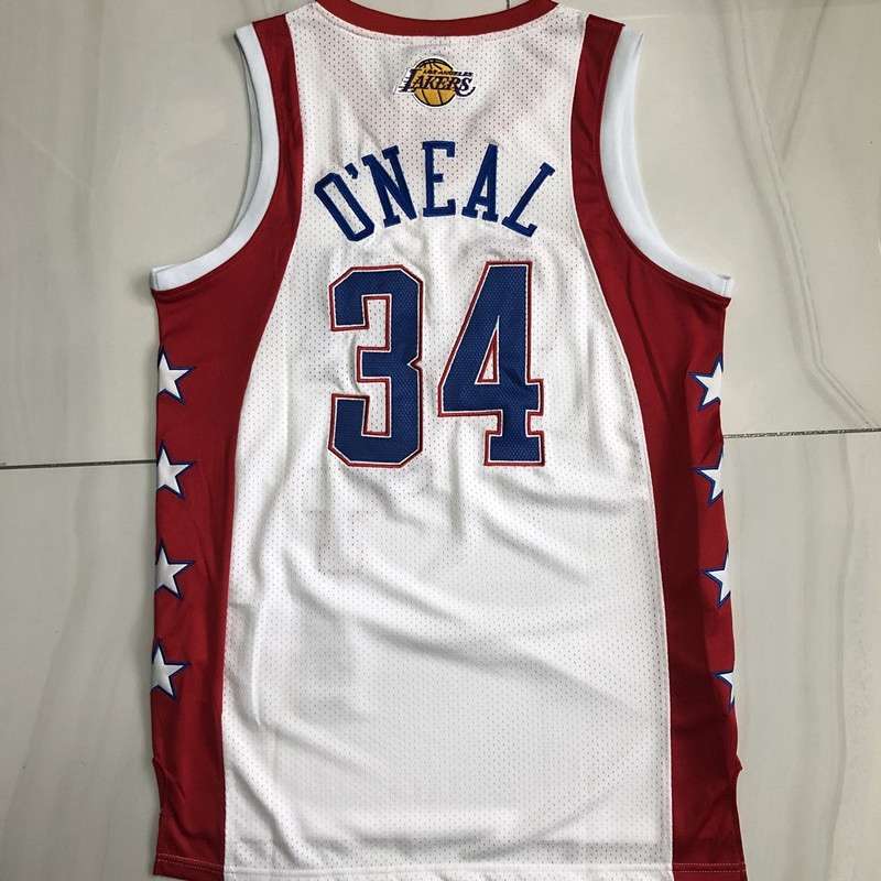 Los Angeles Lakers 2004 ONEAL #34 White All Star Classics Basketball Jersey (Closely Stitched)