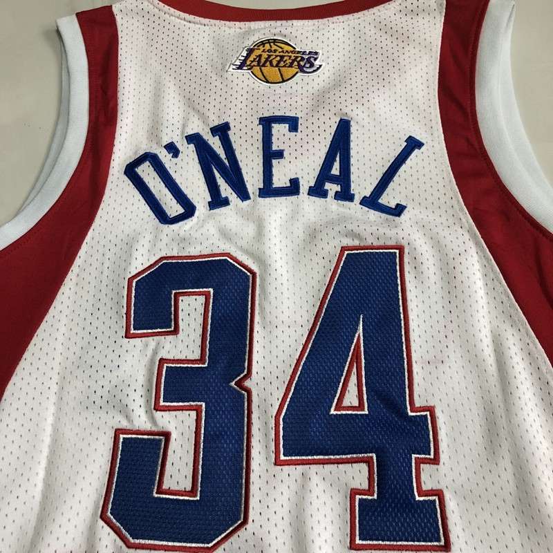 Los Angeles Lakers 2004 ONEAL #34 White All Star Classics Basketball Jersey (Closely Stitched)