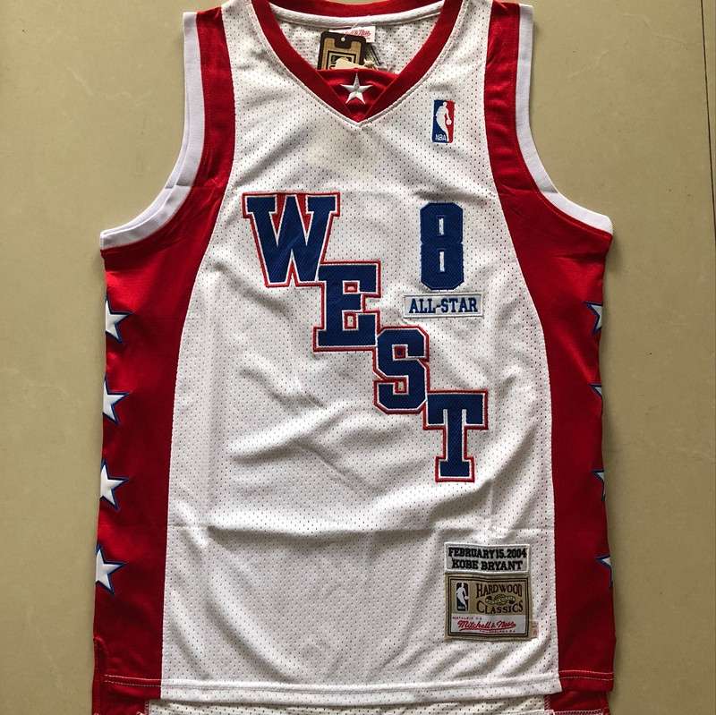 Los Angeles Lakers 2004 BRYANT #8 White All Star Classics Basketball Jersey (Closely Stitched)