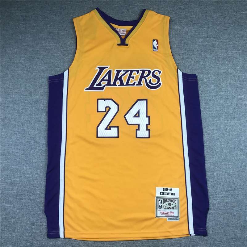 Los Angeles Lakers 2006/07 BRYANT #24 Yellow Classics Basketball Jersey (Stitched)