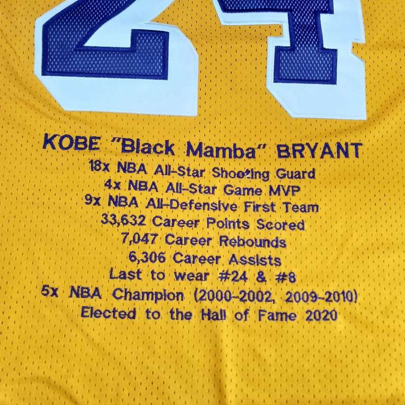 Los Angeles Lakers 2007/08 BRYANT #24 Yellow Classics Basketball Jersey 2 (Closely Stitched)