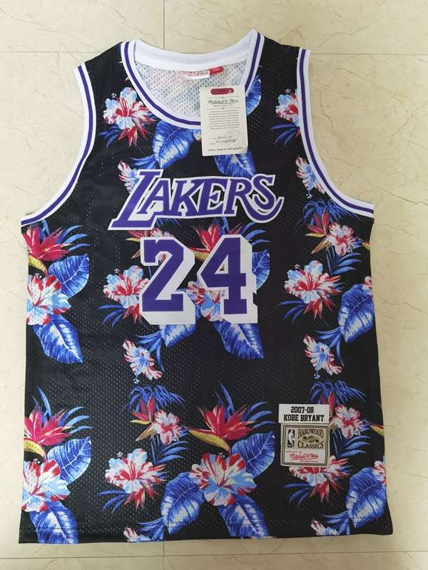 Los Angeles Lakers 2007/08 BRYANT #24 Black Classics Basketball Jersey (Stitched)