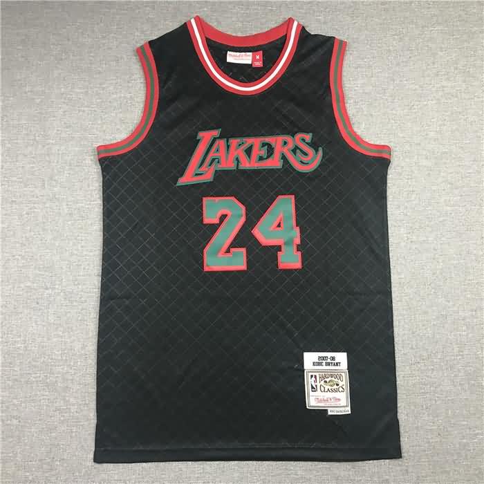 Los Angeles Lakers 2007/08 BRYANT #24 Black Classics Basketball Jersey 02 (Stitched)