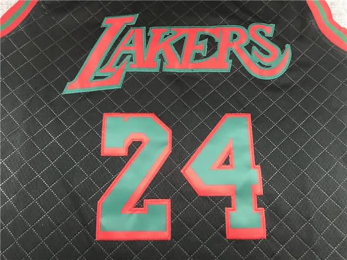 Los Angeles Lakers 2007/08 BRYANT #24 Black Classics Basketball Jersey 02 (Stitched)