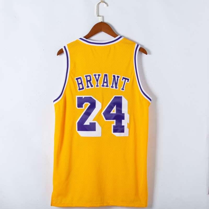 Los Angeles Lakers 2007/08 BRYANT #24 Yellow Classics Basketball Jersey (Stitched)