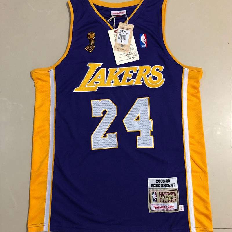 Los Angeles Lakers 2008/09 BRYANT #24 Purple Champion Classics Basketball Jersey (Closely Stitched)