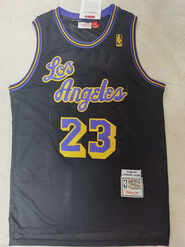 Los Angeles Lakers 2008/09 JAMES #23 Black Classics Basketball Jersey (Stitched)