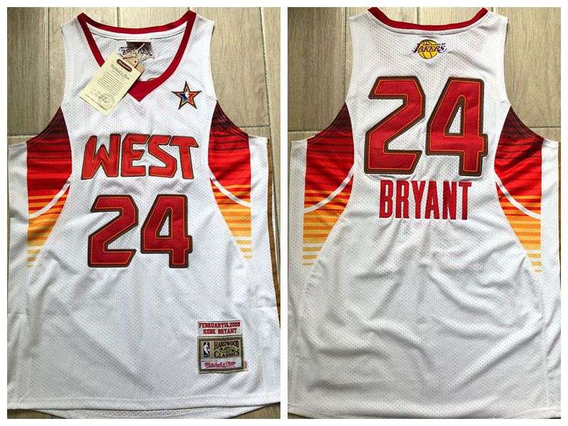 Los Angeles Lakers 2009 BRYANT #24 White All Star Classics Basketball Jersey (Closely Stitched)