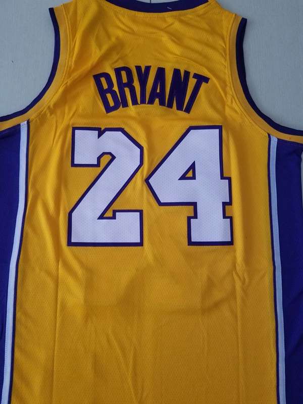 Los Angeles Lakers 2009 BRYANT #24 Yellow Champion Classics Basketball Jersey (Stitched)