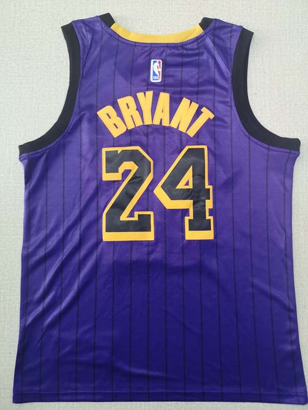 Los Angeles Lakers 2019 BRYANT #24 Purple City Basketball Jersey (Stitched)