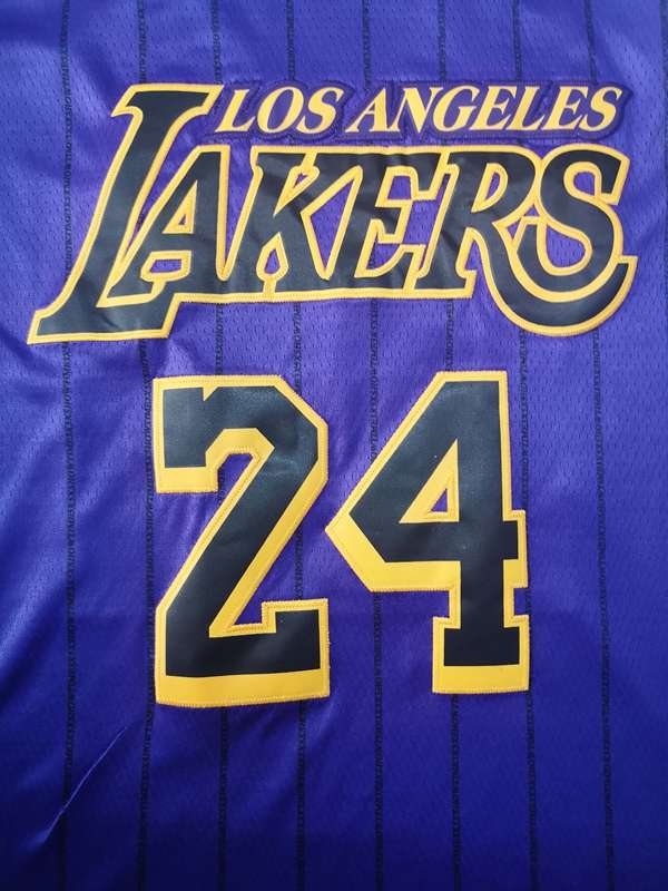 Los Angeles Lakers 2019 BRYANT #24 Purple City Basketball Jersey (Stitched)