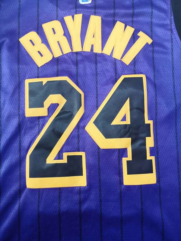 Los Angeles Lakers 2019 BRYANT #24 Purple City Basketball Jersey (Stitched)