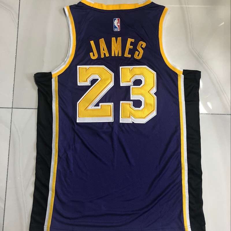 Los Angeles Lakers 20/21 JAMES #23 Purple AJ Basketball Jersey (Closely Stitched)