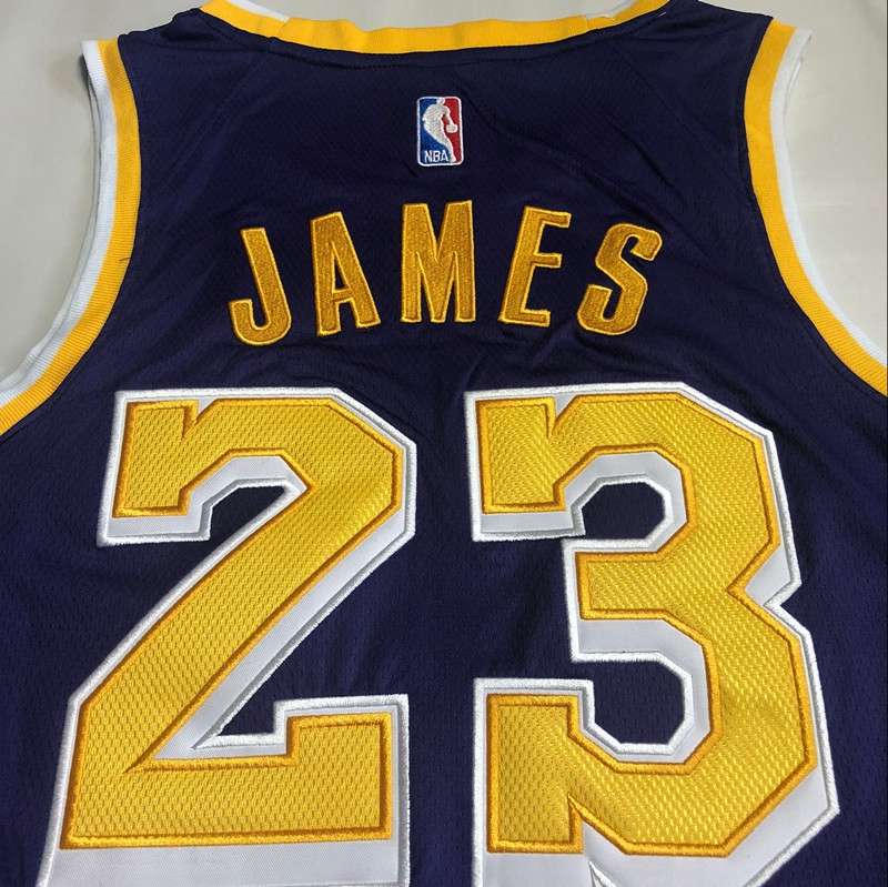 Los Angeles Lakers 20/21 JAMES #23 Purple AJ Basketball Jersey (Closely Stitched)