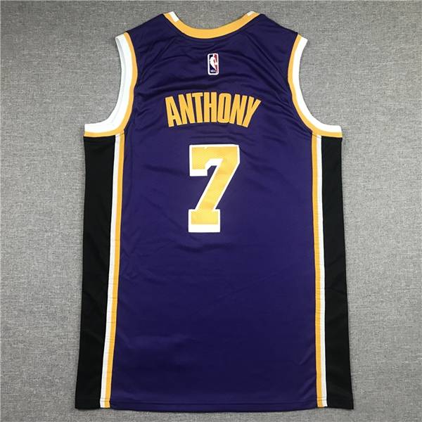 Los Angeles Lakers 20/21 ANTHONY #7 Purple AJ Basketball Jersey (Stitched)