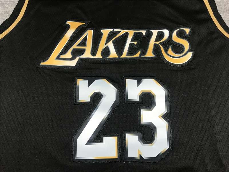 Los Angeles Lakers 20/21 JAMES #23 Black Gold Basketball Jersey (Stitched)