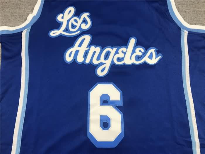 Los Angeles Lakers 20/21 JAMES #6 Blue Basketball Jersey (Stitched)