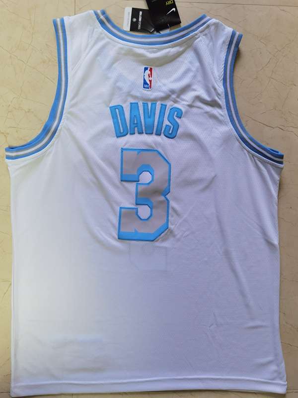 Los Angeles Lakers 20/21 DAVIS #3 White City Basketball Jersey (Stitched)