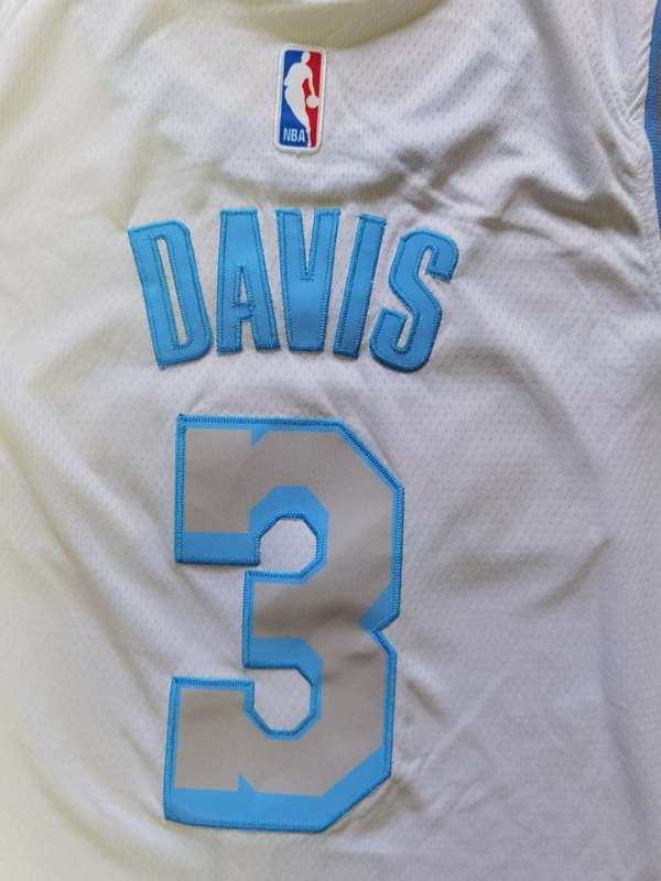 Los Angeles Lakers 20/21 DAVIS #3 White City Basketball Jersey (Stitched)