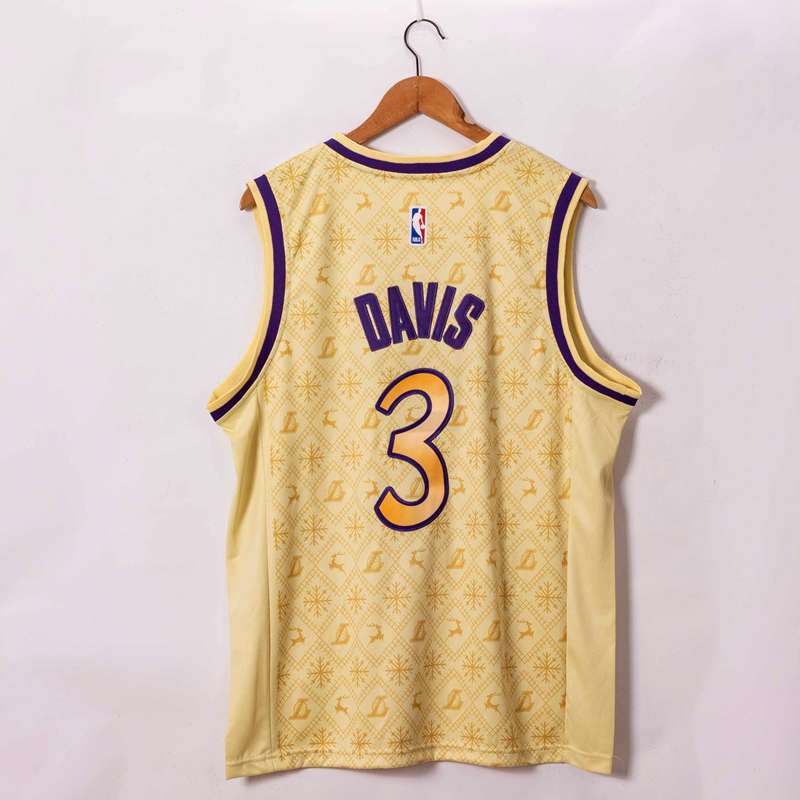 Los Angeles Lakers 20/21 DAVIS #3 Gold Basketball Jersey (Stitched)