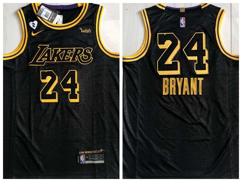 Los Angeles Lakers 2020 BRYANT #24 Black City Basketball Jersey 2 (Closely Stitched)