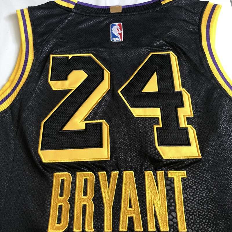 Los Angeles Lakers 2020 BRYANT #24 Black City Basketball Jersey 2 (Closely Stitched)