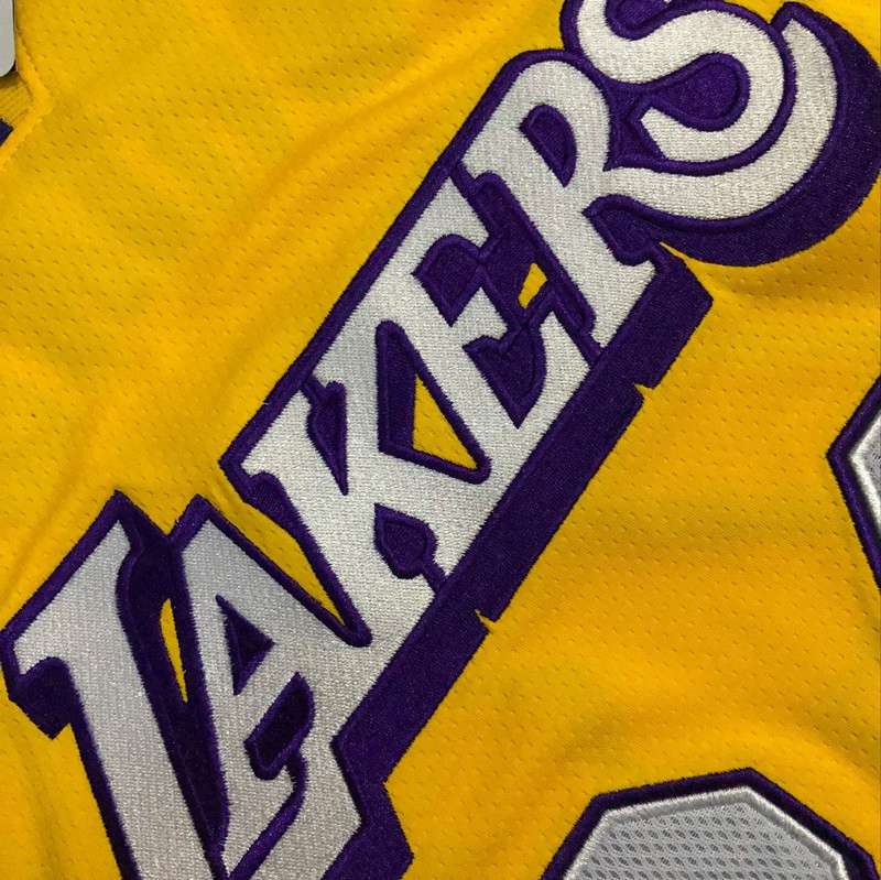 Los Angeles Lakers 2020 BRYANT #24 Yellow City Basketball Jersey (Closely Stitched)