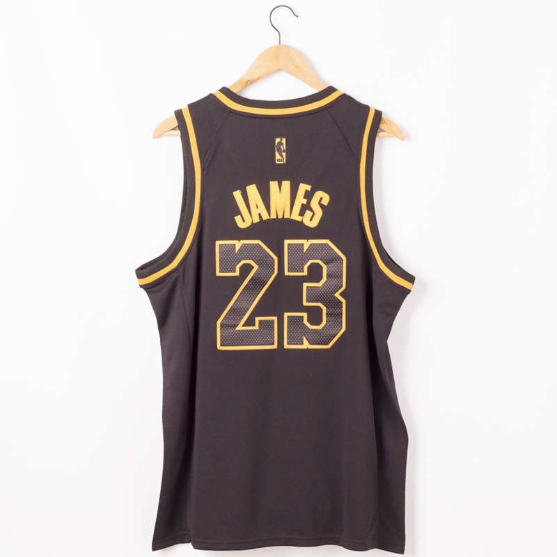 Los Angeles Lakers 2020 JAMES #23 Black Gold Basketball Jersey (Stitched)