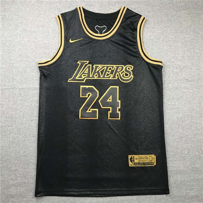 Los Angeles Lakers 2020 BRYANT #24 Black Gold Basketball Jersey 2 (Stitched)