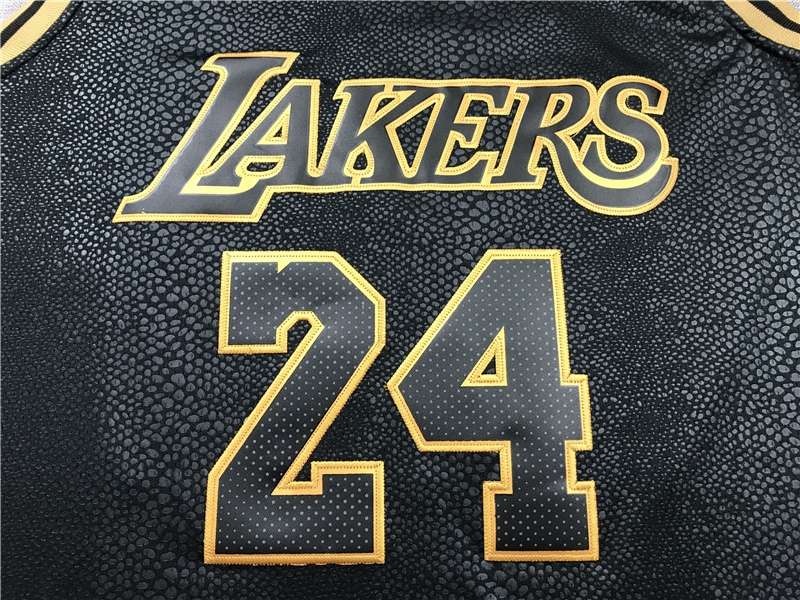 Los Angeles Lakers 2020 BRYANT #24 Black Gold Basketball Jersey 2 (Stitched)