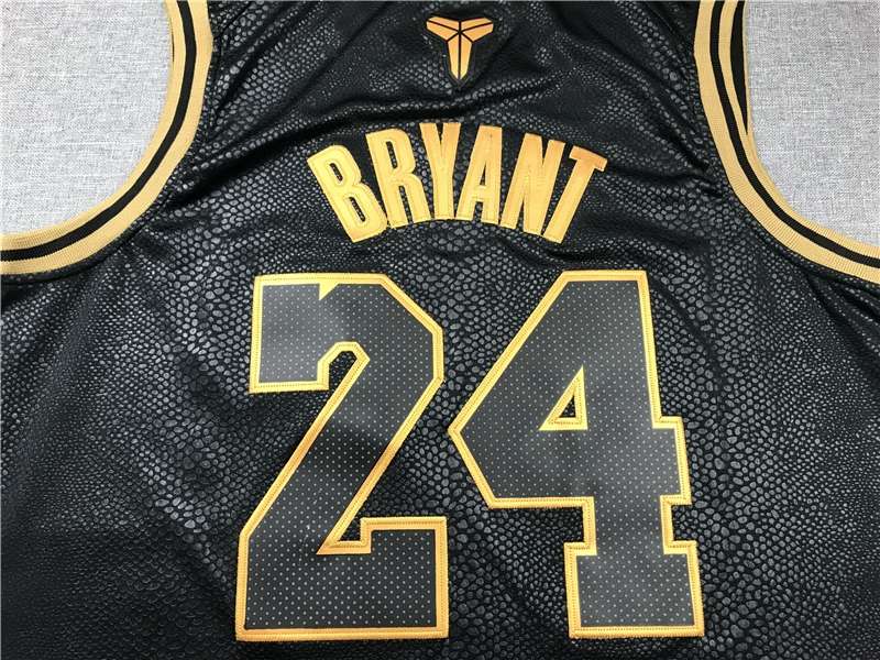 Los Angeles Lakers 2020 BRYANT #24 Black Gold Basketball Jersey 2 (Stitched)