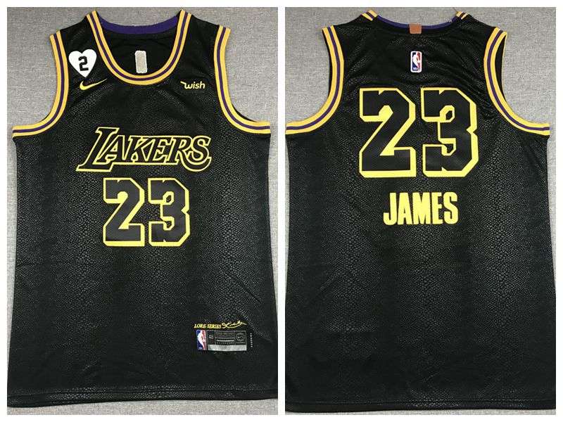 Los Angeles Lakers 2020 JAMES #23 Black City Basketball Jersey 2 (Stitched)