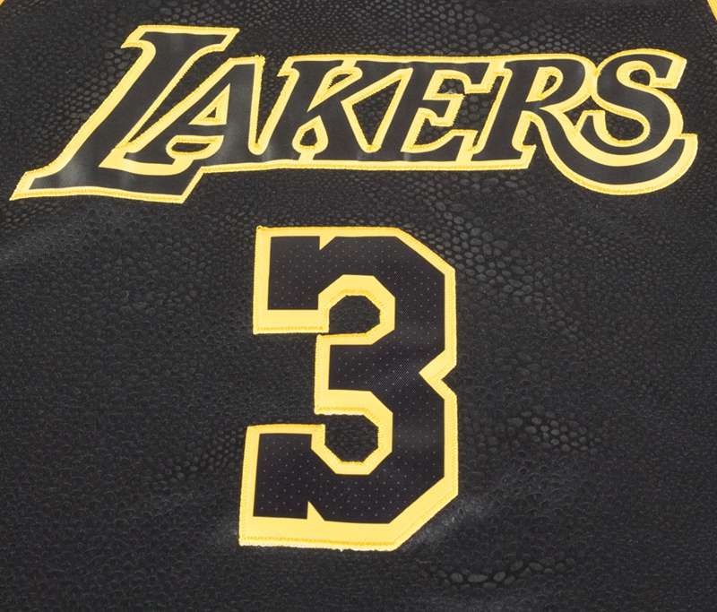 Los Angeles Lakers 2020 DAVIS #3 Black City Basketball Jersey (Stitched)