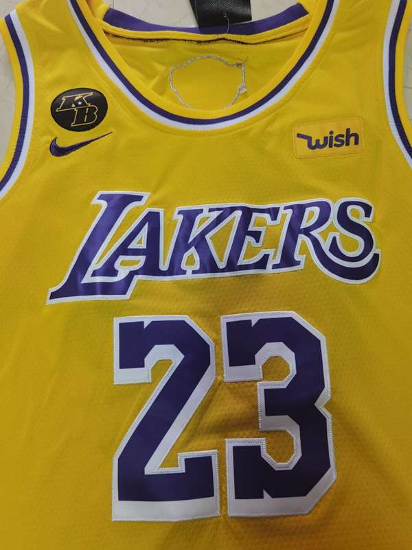 Los Angeles Lakers 2020 JAMES #23 Yellow Finals Basketball Jersey (Stitched)