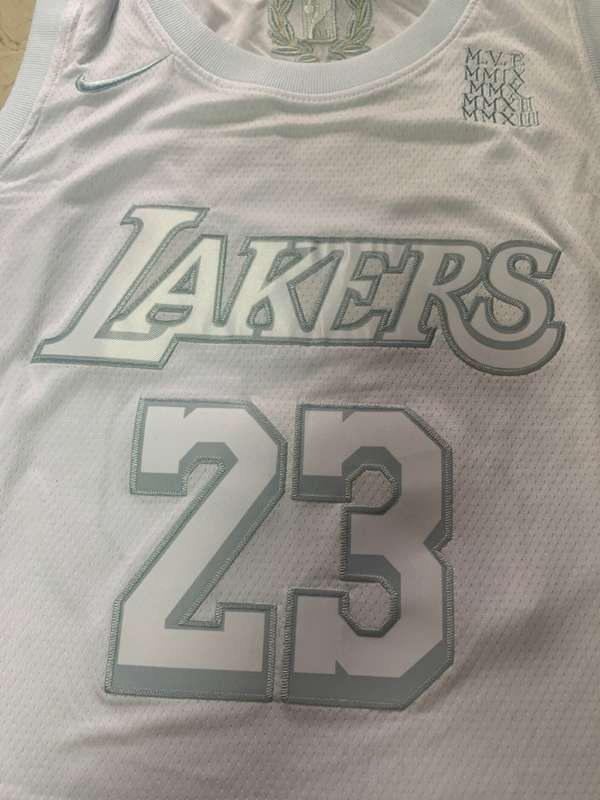 Los Angeles Lakers 2020 JAMES #23 White MVP Basketball Jersey (Stitched)