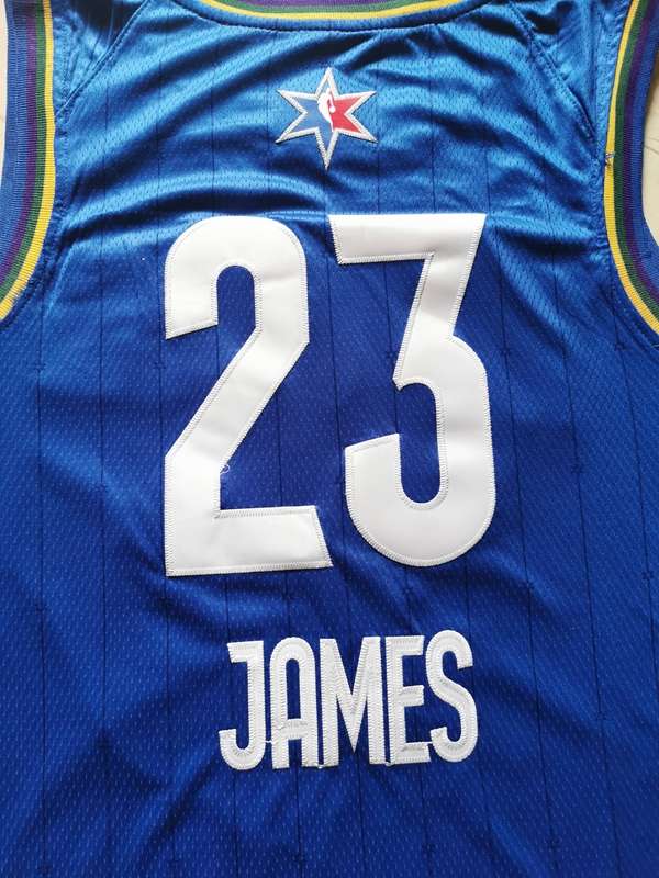 Los Angeles Lakers 2020 JAMES #23 Blue All Star Basketball Jersey (Stitched)