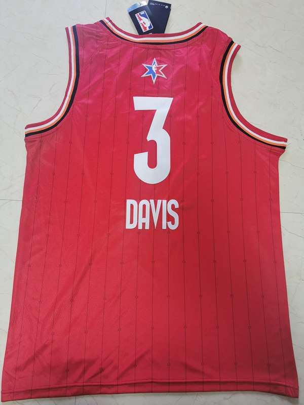 Los Angeles Lakers 2020 DAVIS #3 Red All Star Basketball Jersey (Stitched)