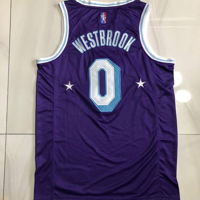 Los Angeles Lakers 21/22 WESTBROOK #0 Purple City Basketball Jersey (Closely Stitched)