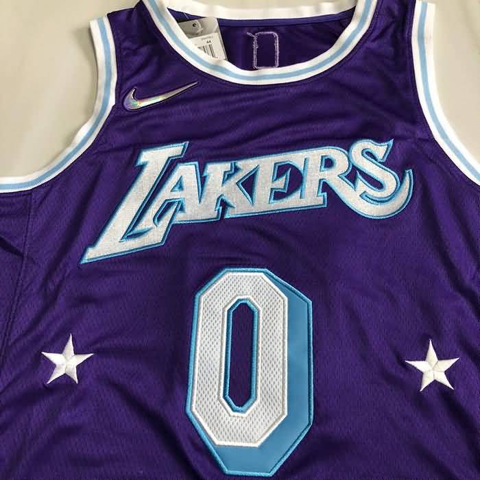 Los Angeles Lakers 21/22 WESTBROOK #0 Purple City Basketball Jersey (Closely Stitched)