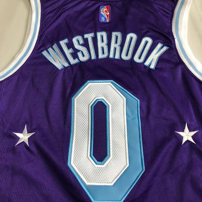 Los Angeles Lakers 21/22 WESTBROOK #0 Purple City Basketball Jersey (Closely Stitched)