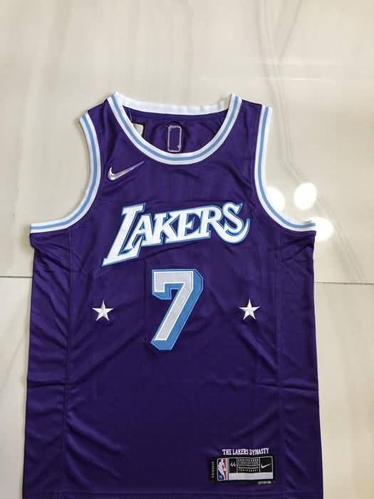 Los Angeles Lakers 21/22 ANTHONY #7 Purple City Basketball Jersey (Closely Stitched)