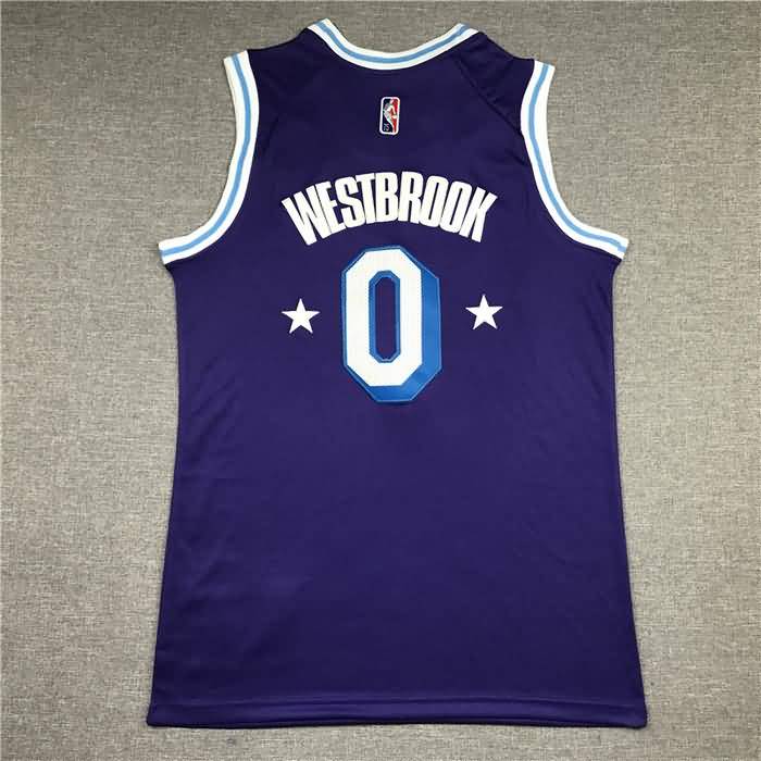 Los Angeles Lakers 21/22 WESTBROOK #0 Purple City Basketball Jersey (Stitched)