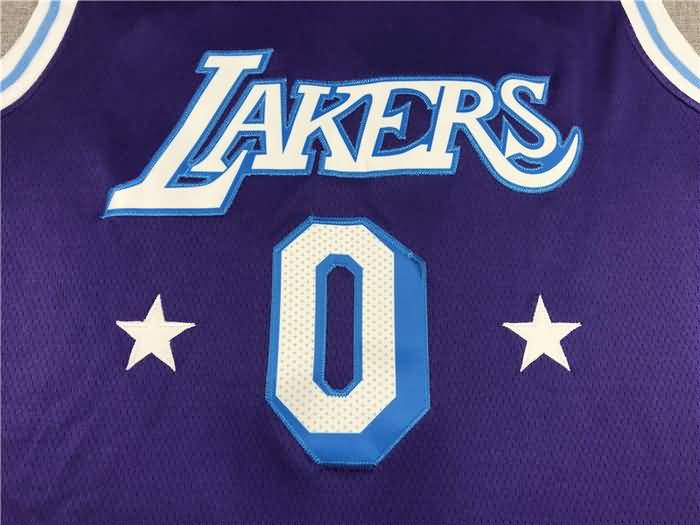 Los Angeles Lakers 21/22 WESTBROOK #0 Purple City Basketball Jersey (Stitched)